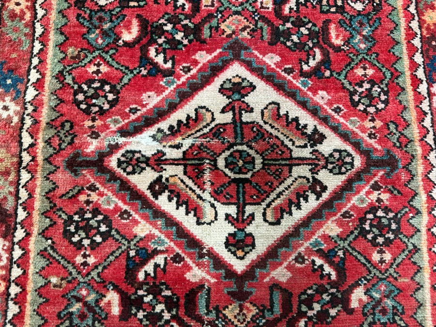 Vintage Hand Knotted Wool Persian Area Rug 42 X 84 [Photo 6]
