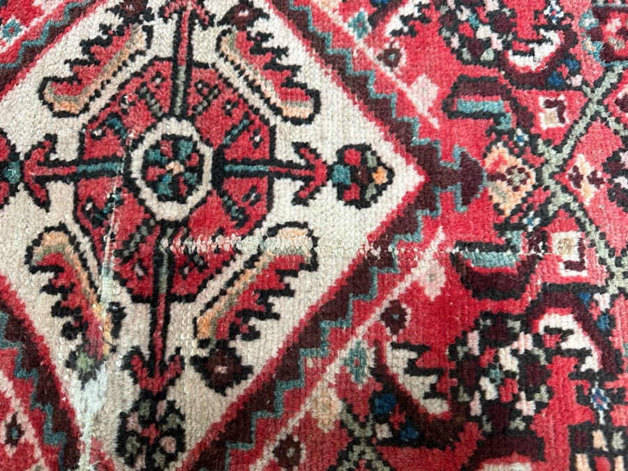 Vintage Hand Knotted Wool Persian Area Rug 42 X 84 [Photo 8]