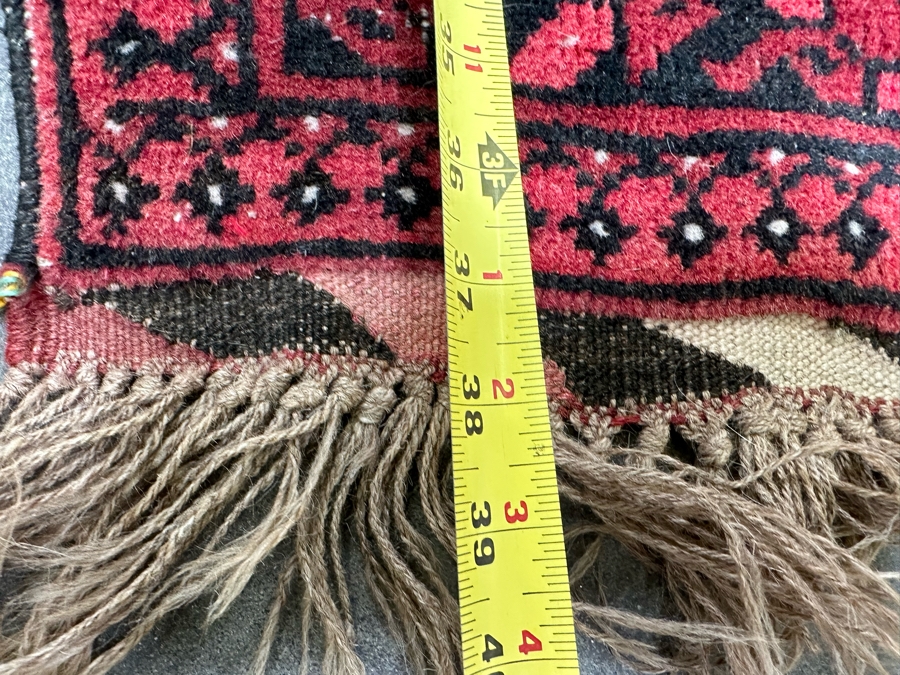 Vintage Hand Knotted Wool Persian Small Prayer Rug 19.5 X 38.5 [Photo 11]