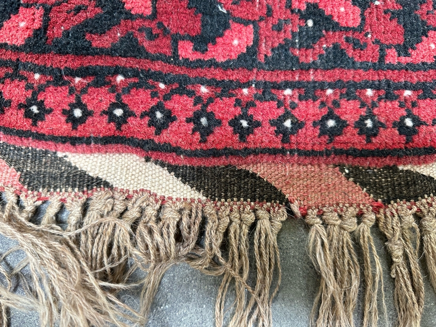 Vintage Hand Knotted Wool Persian Small Prayer Rug 19.5 X 38.5 [Photo 9]