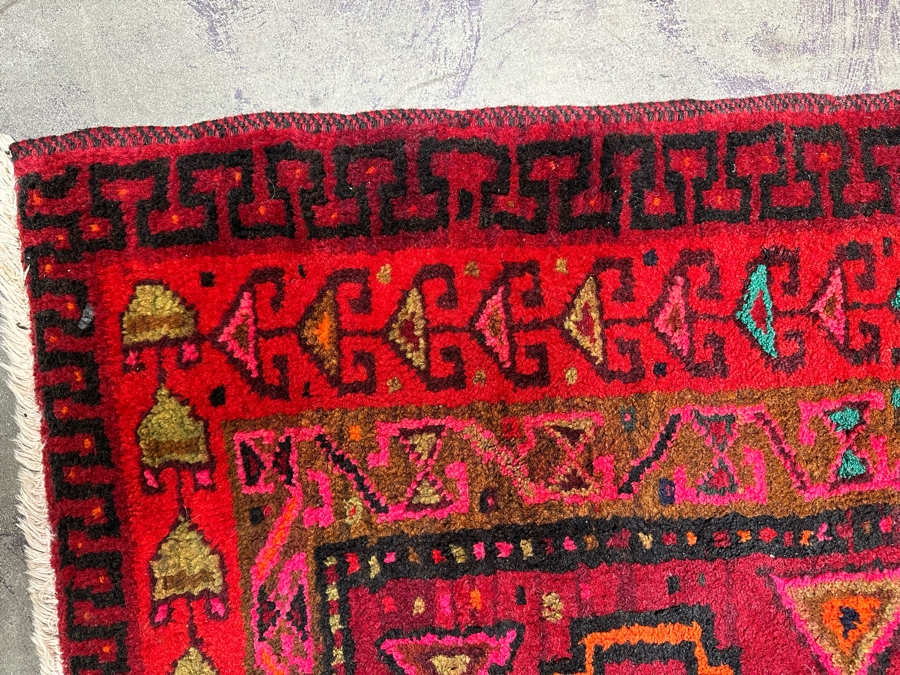 Hand Knotted Wool Persian Area Rug With Reds And Pinks 57 X 71 [Photo 11]