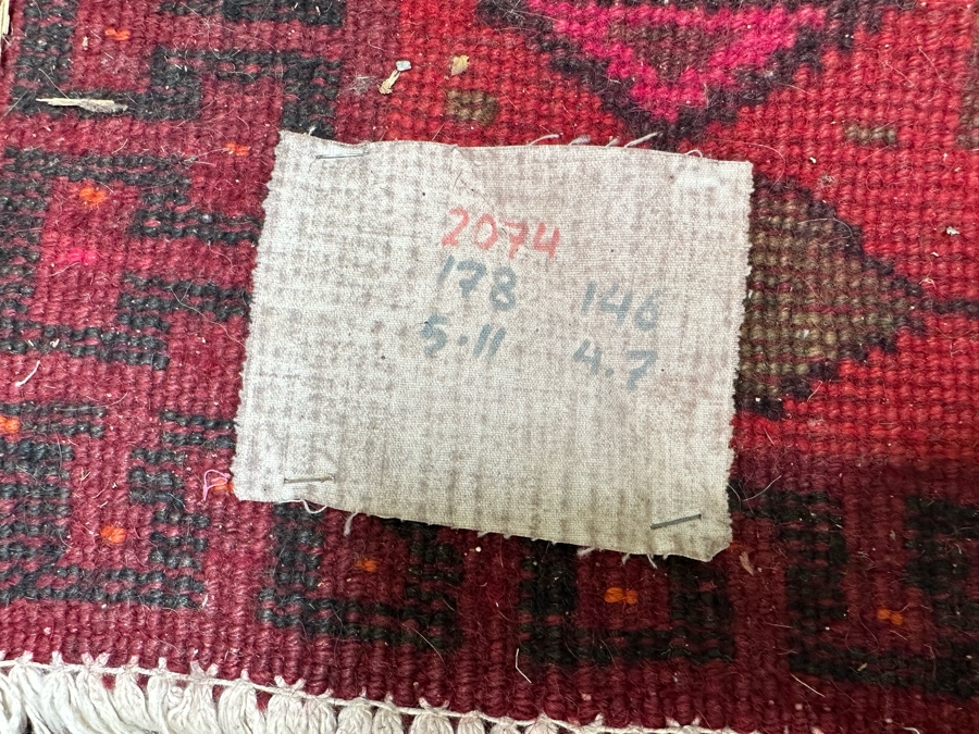 Hand Knotted Wool Persian Area Rug With Reds And Pinks 57 X 71 [Photo 13]