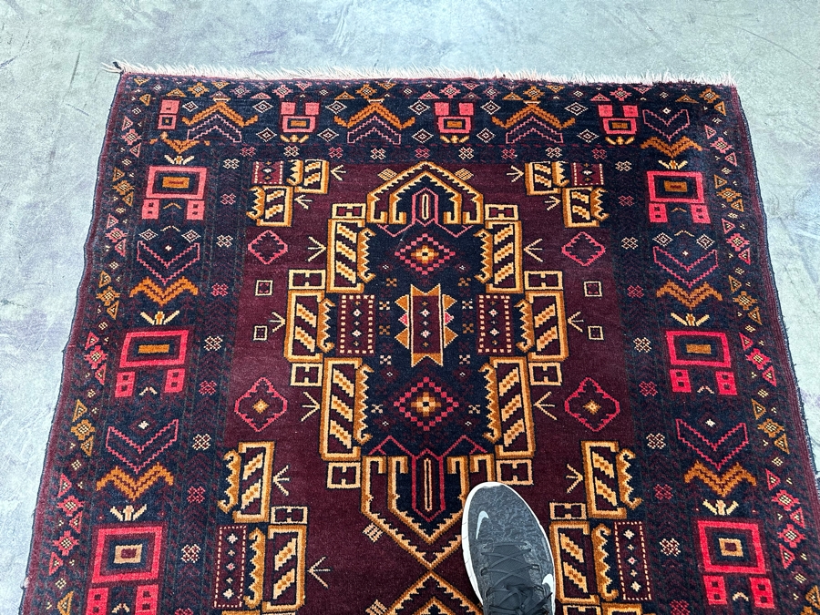 Hand Knotted Wool Persian Area Rug Geometric With Brilliantly Stunning Colors 44 X 74 [Photo 11]