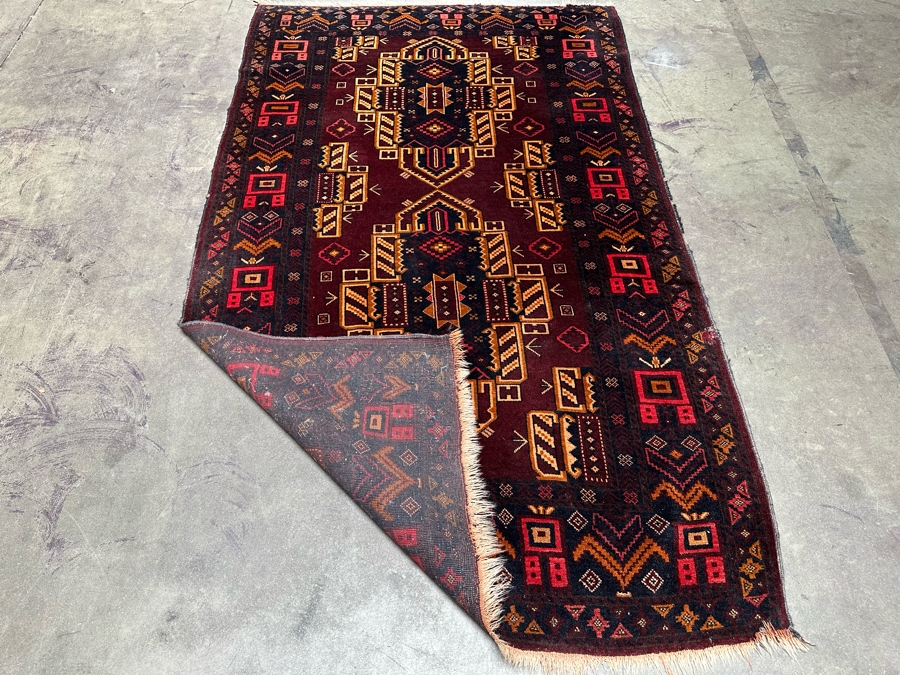 Hand Knotted Wool Persian Area Rug Geometric With Brilliantly Stunning Colors 44 X 74 [Photo 14]