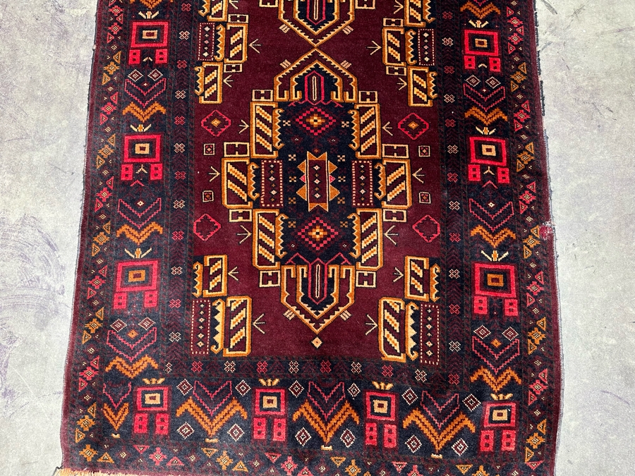 Hand Knotted Wool Persian Area Rug Geometric With Brilliantly Stunning Colors 44 X 74 [Photo 8]