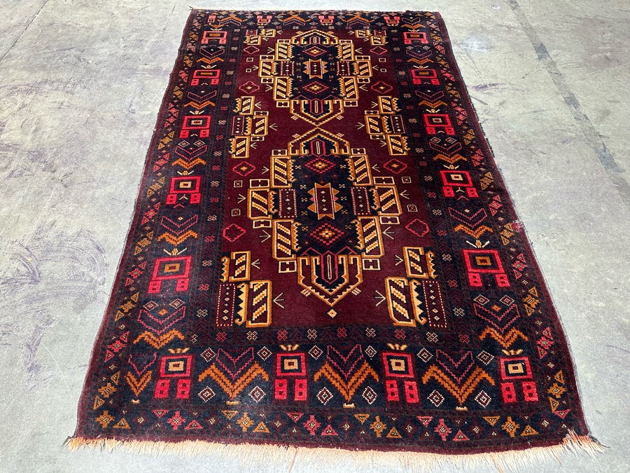 Hand Knotted Wool Persian Area Rug Geometric With Brilliantly Stunning Colors 44 X 74 [Photo 13]