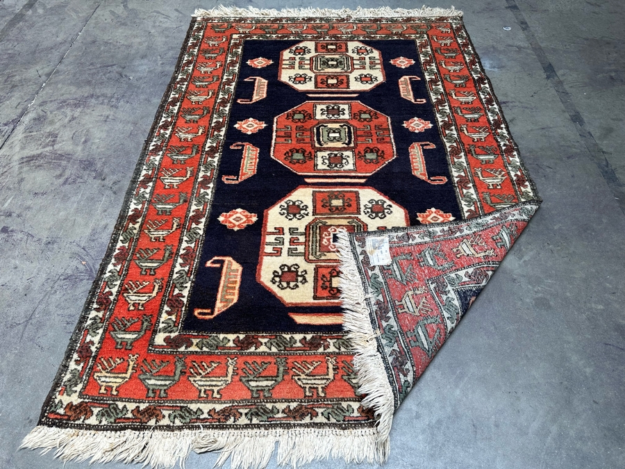 Iranian Hand Knotted Wool Geometric Area Rug From Ghodsian & Sons, Teheran Iran 54.5 X 82 [Photo 15]