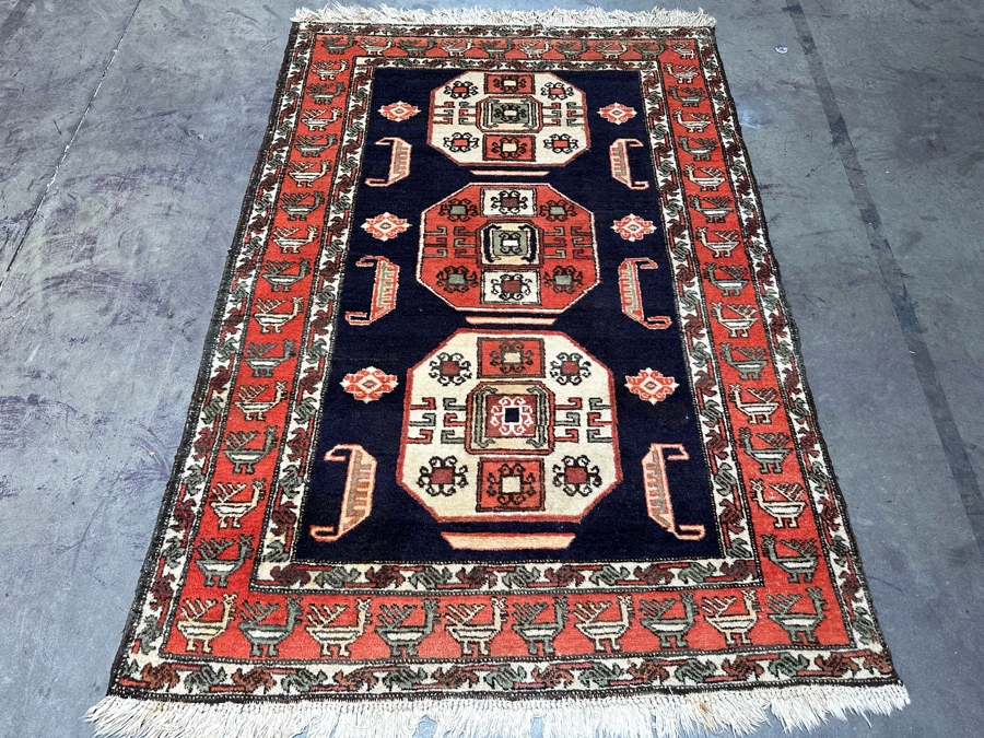 Iranian Hand Knotted Wool Geometric Area Rug From Ghodsian & Sons, Teheran Iran 54.5 X 82 [Photo 5]