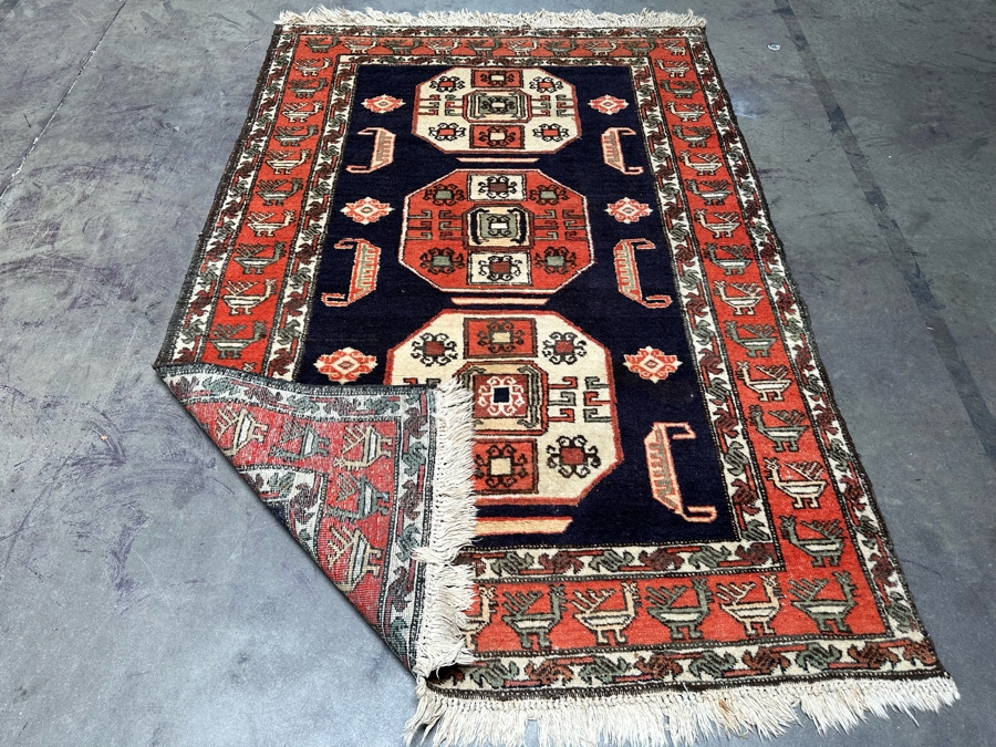 Iranian Hand Knotted Wool Geometric Area Rug From Ghodsian & Sons, Teheran Iran 54.5 X 82 [Photo 10]
