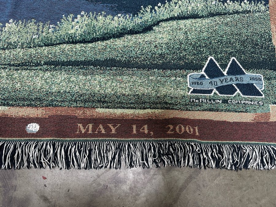 Golf Course Themed Woven Tapestry Throw Blanket 68 X 60 [FR] [Photo 5]