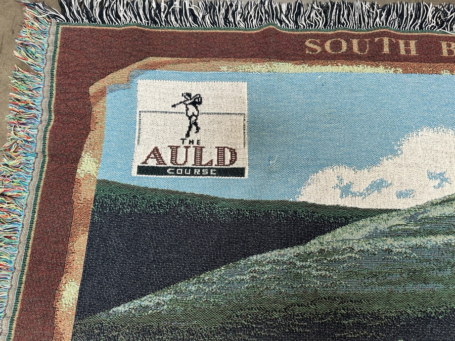 Golf Course Themed Woven Tapestry Throw Blanket 68 X 60 [FR] [Photo 7]