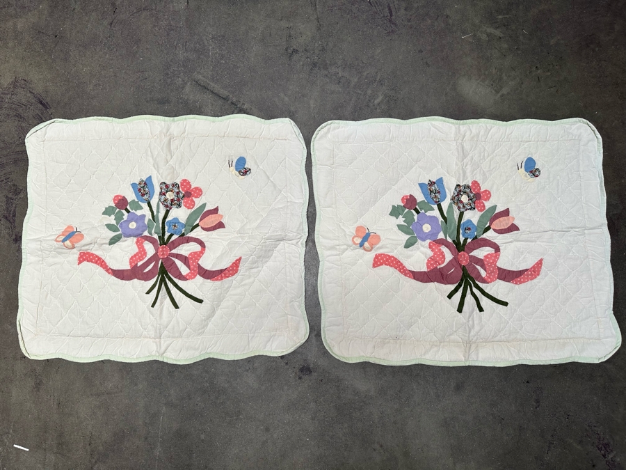 Vintage Quilt 65 X 87 With Pair Of Pillow Covers [FR] [Photo 11]