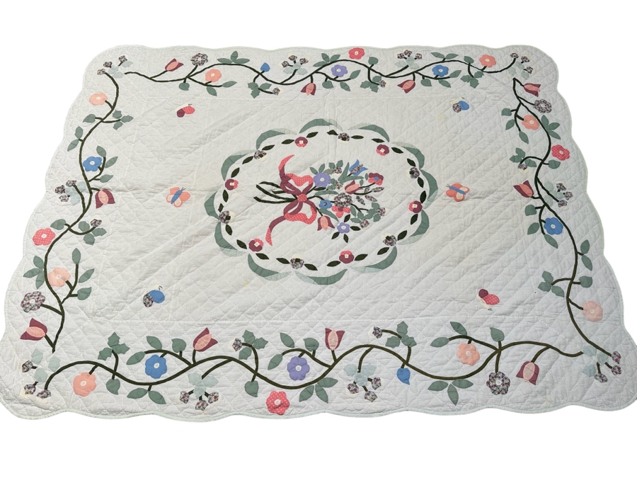 Vintage Quilt 65 X 87 With Pair Of Pillow Covers [FR]