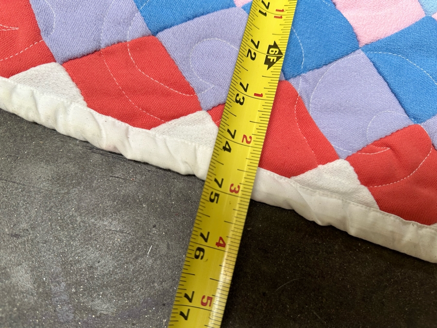 Vintage Geometric Mosaic Quilt 90 X 75 [FR] [Photo 10]