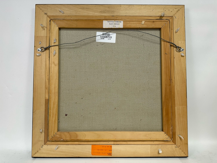 Original Oil Painting On Canvas By E. Collins 24 X 24 Framed 30.5 X 30.5 [FR] [Photo 9]