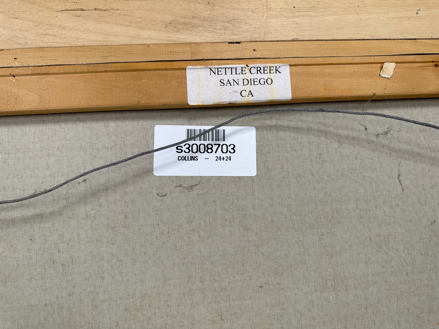 Original Oil Painting On Canvas By E. Collins 24 X 24 Framed 30.5 X 30.5 [FR] [Photo 10]