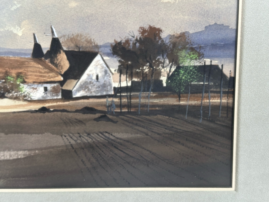 Norman Teeling (B. 1944, Ireland) Original Watercolor Painting 17.5 X 14 Framed 24.5 X 21 [FR] [Photo 6]