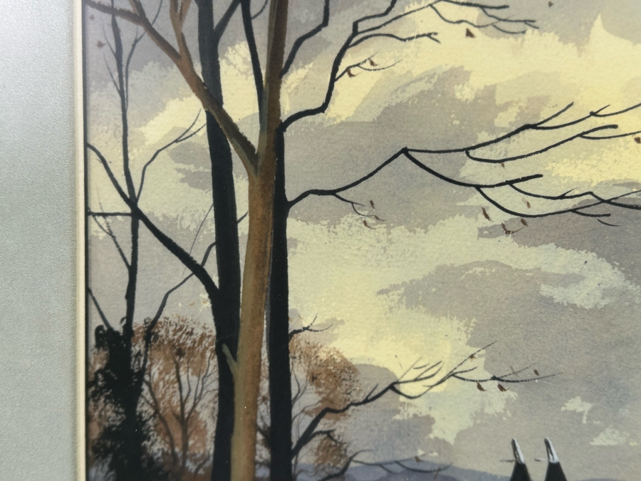 Norman Teeling (B. 1944, Ireland) Original Watercolor Painting 17.5 X 14 Framed 24.5 X 21 [FR] [Photo 8]