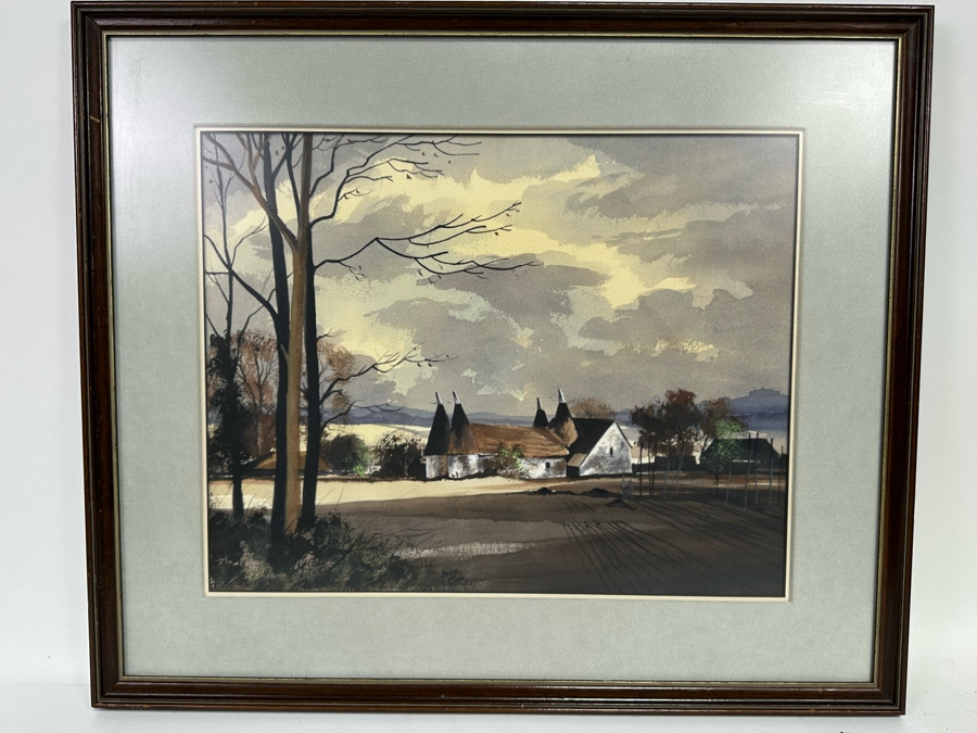 Norman Teeling (B. 1944, Ireland) Original Watercolor Painting 17.5 X 14 Framed 24.5 X 21 [FR] [Photo 3]