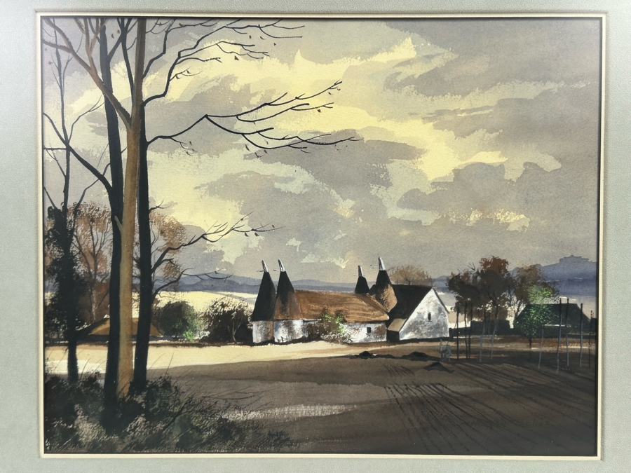 Norman Teeling (B. 1944, Ireland) Original Watercolor Painting 17.5 X 14 Framed 24.5 X 21 [FR] [Photo 4]