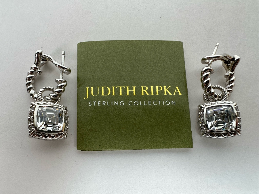 Judith Ripka Sterling Silver Earrings 12g [Photo 3]