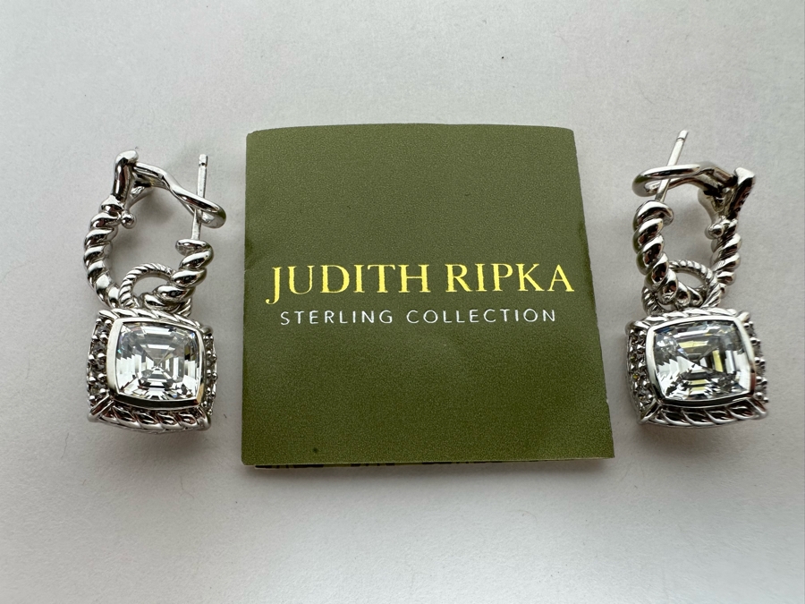 Judith Ripka Sterling Silver Earrings 12g [Photo 2]