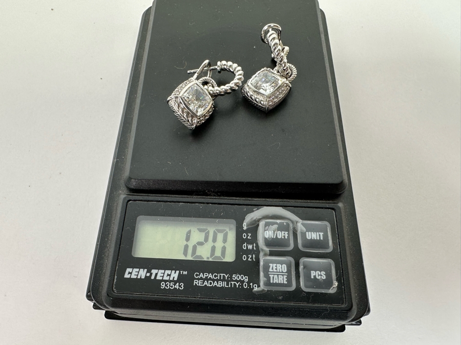 Judith Ripka Sterling Silver Earrings 12g [Photo 7]