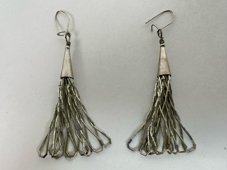 Stunning Liquid Silver Multi-Strand 24' Necklace 30.6g [Photo 6]