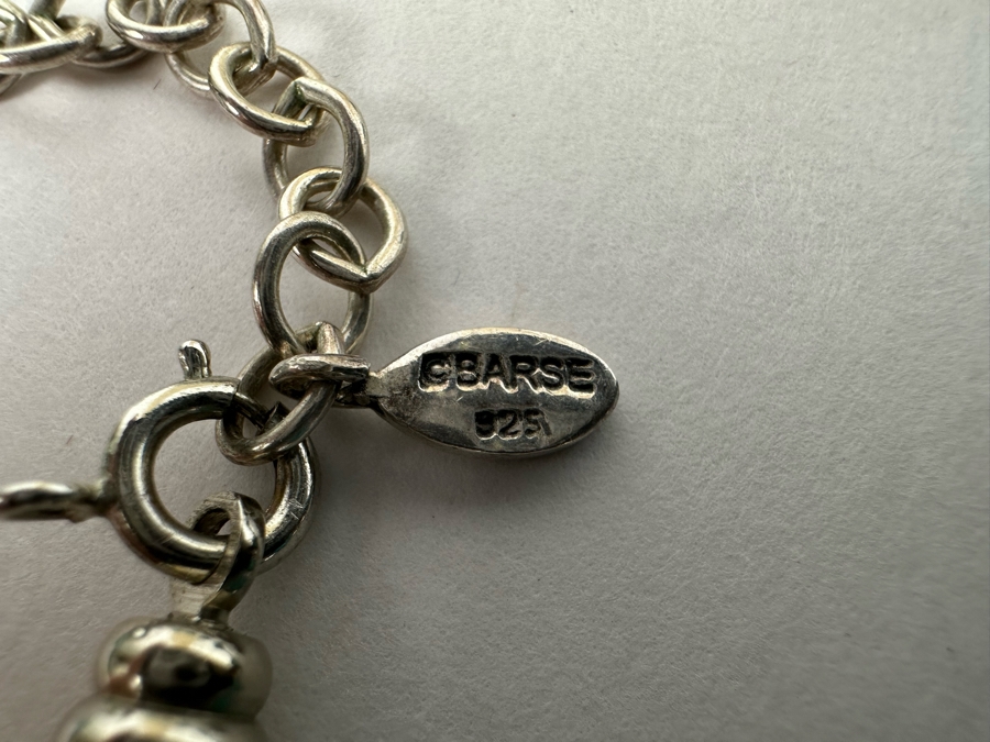 Sterling Silver Turquoise Pendant Signed G Barse Thai With Chunky Turquoise 20' Necklace 72.2g [Photo 10]