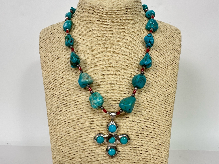 ISTANBUL CHUNKY TURQUOISE NECKLACE | Divana Jewels
