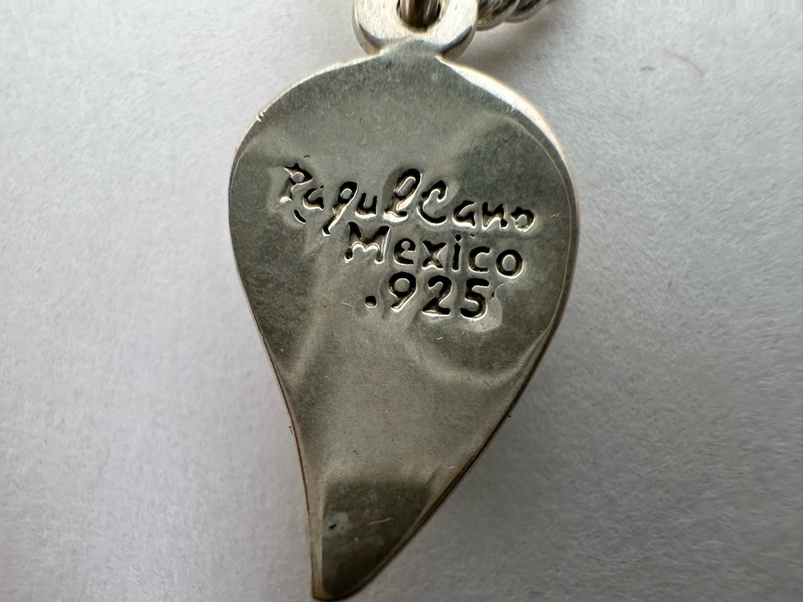 Vintage Signed Ragul Cano Mexico Sterling Silver Turquoise Earrings 7.4g [Photo 6]