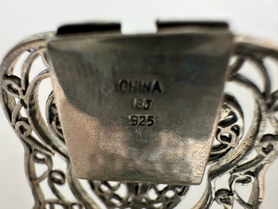 Sterling Silver Turquoise Bracelet 2.5W 55.1g [Photo 8]