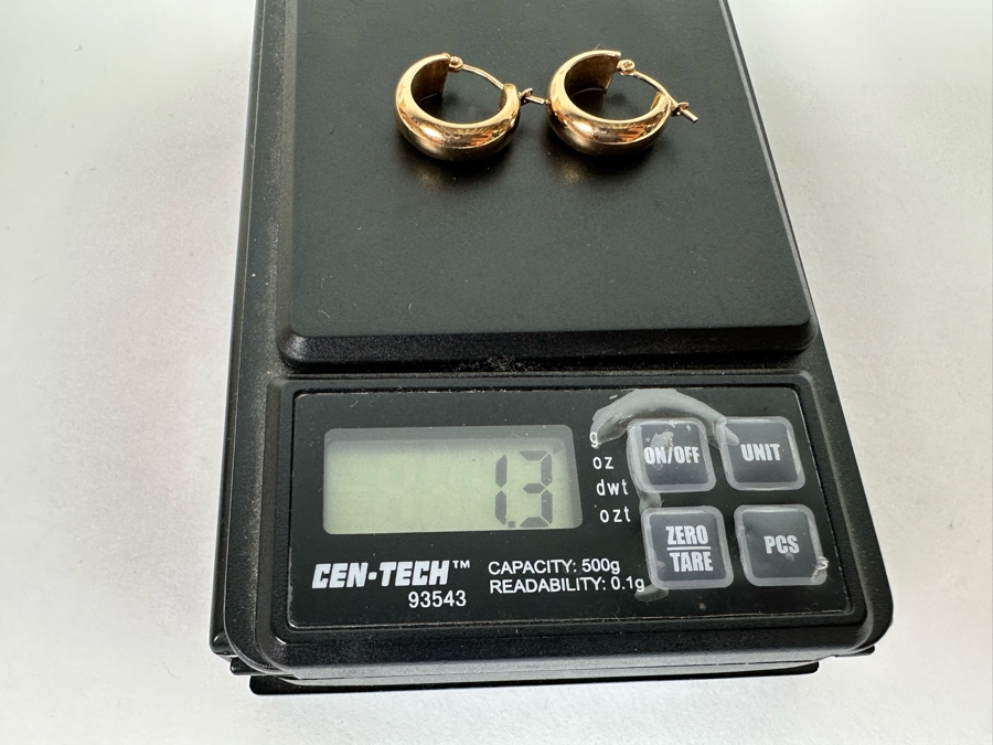 14K Gold Earrings 1.3g [Photo 7]