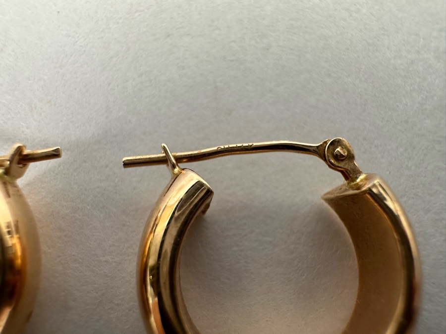 14K Gold Earrings 1.3g [Photo 6]