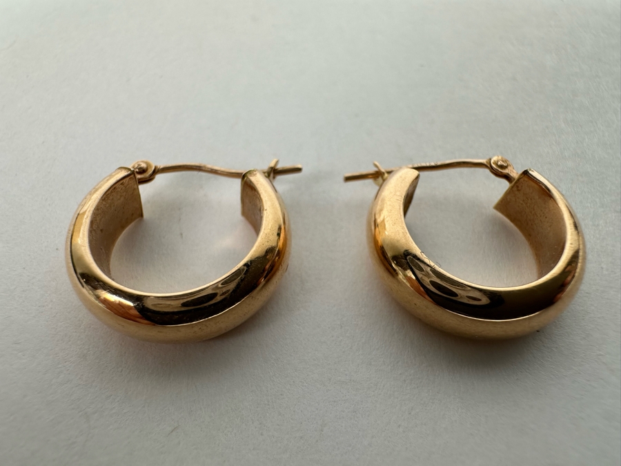 14K Gold Earrings 1.3g [Photo 4]