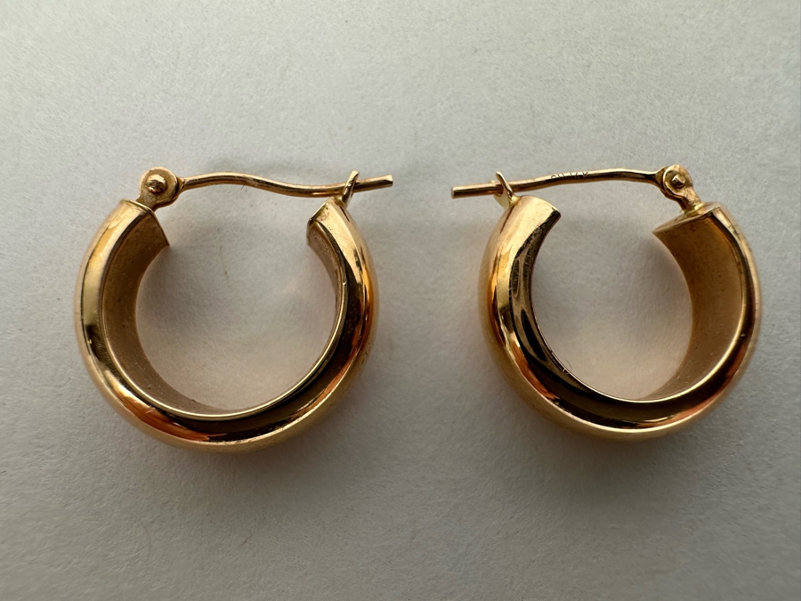 14K Gold Earrings 1.3g [Photo 3]