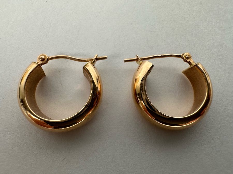 14K Gold Earrings 1.3g [Photo 5]