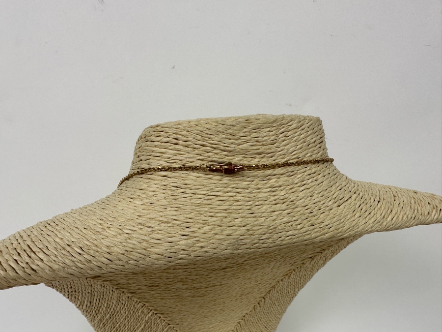 Pair Of 14K Gold Pendants With 14K Gold 22' Rope Chain Necklace 8g [Photo 7]