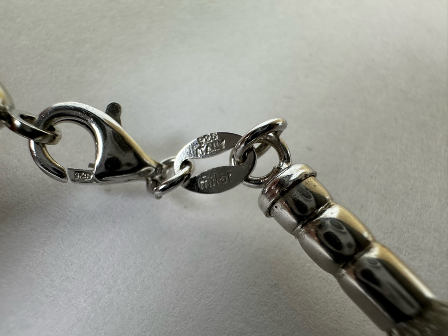 Sterling Silver Milor Italian 18' Necklace 11.8g [Photo 7]