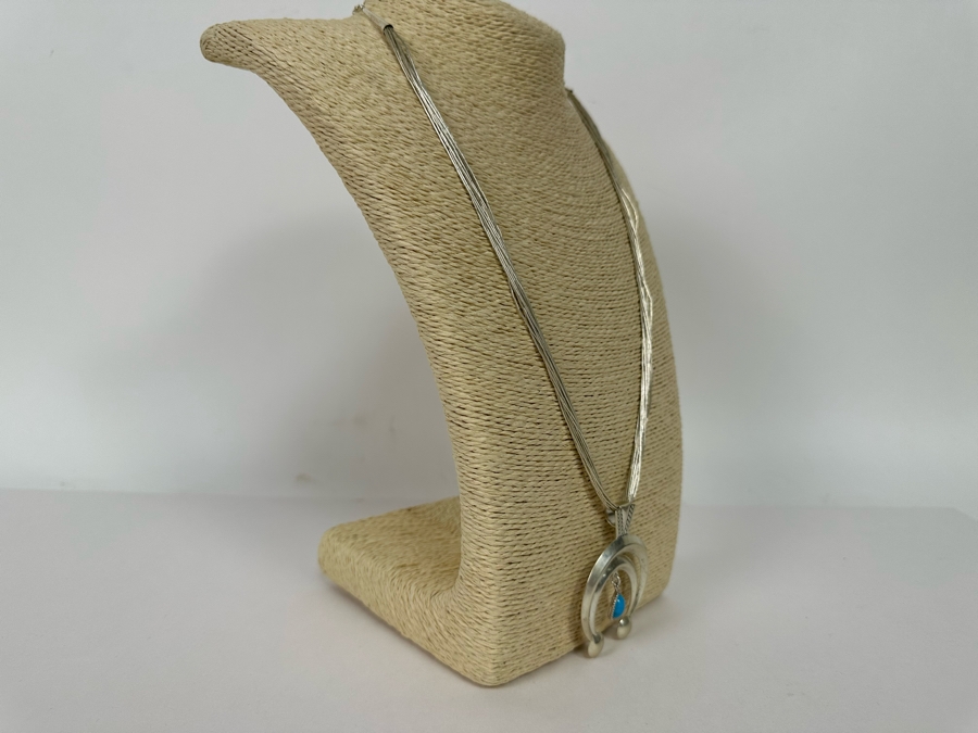 Sterling Silver Pendant With Liquid Sterling Silver Multi-Strand 24' Necklace [Photo 4]