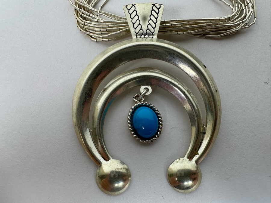 Sterling Silver Pendant With Liquid Sterling Silver Multi-Strand 24' Necklace [Photo 7]