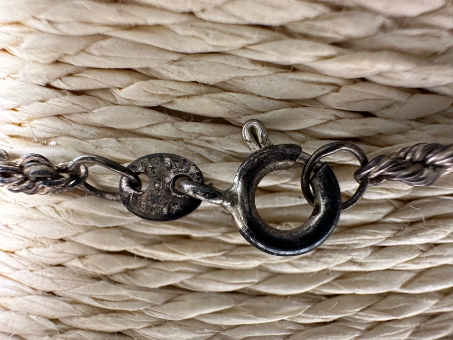 Large Sterling Silver Milor Italy Pendant With Sterling Silver 18' Chain Necklace 19.8g [Photo 7]