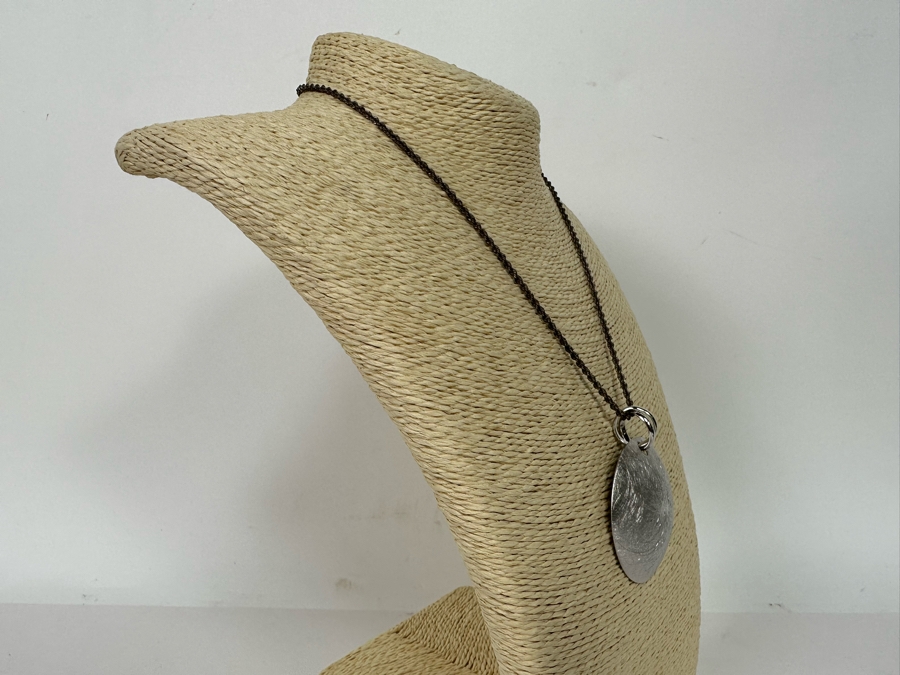 Large Sterling Silver Milor Italy Pendant With Sterling Silver 18' Chain Necklace 19.8g [Photo 6]