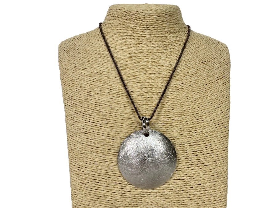 Large Sterling Silver Milor Italy Pendant With Sterling Silver 18' Chain Necklace 19.8g [Photo 1]
