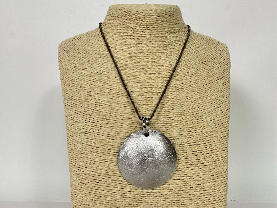 Large Sterling Silver Milor Italy Pendant With Sterling Silver 18' Chain Necklace 19.8g [Photo 2]