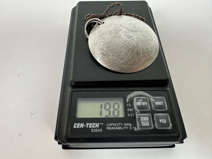 Large Sterling Silver Milor Italy Pendant With Sterling Silver 18' Chain Necklace 19.8g [Photo 11]