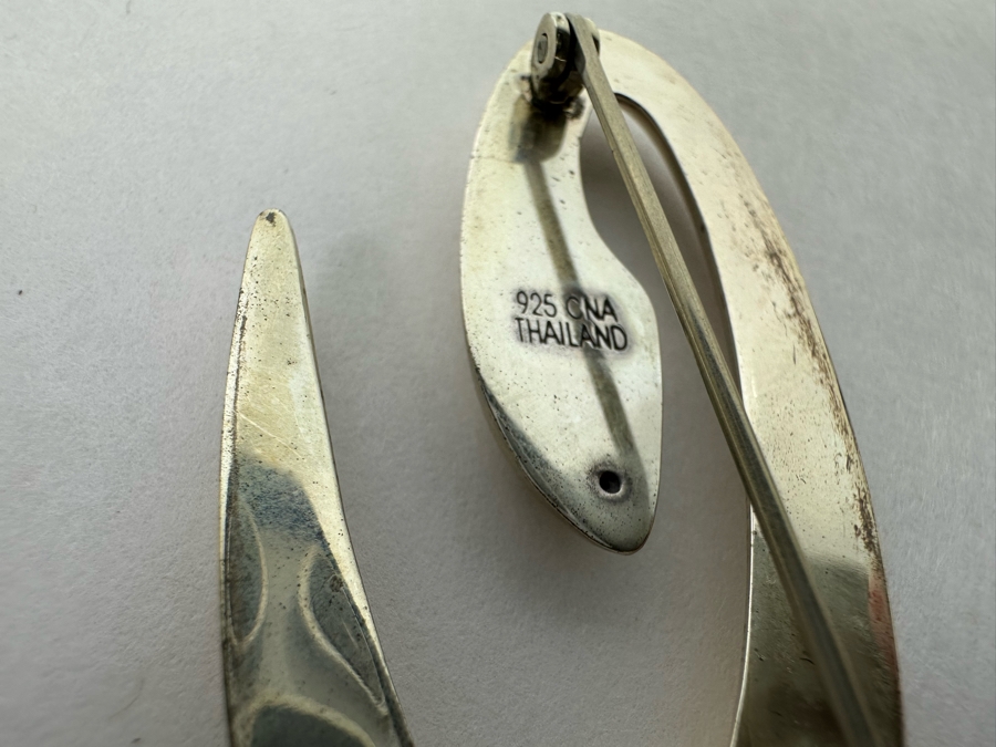 Modernist Sterling Silver Brooch Pin 7.1g [Photo 5]