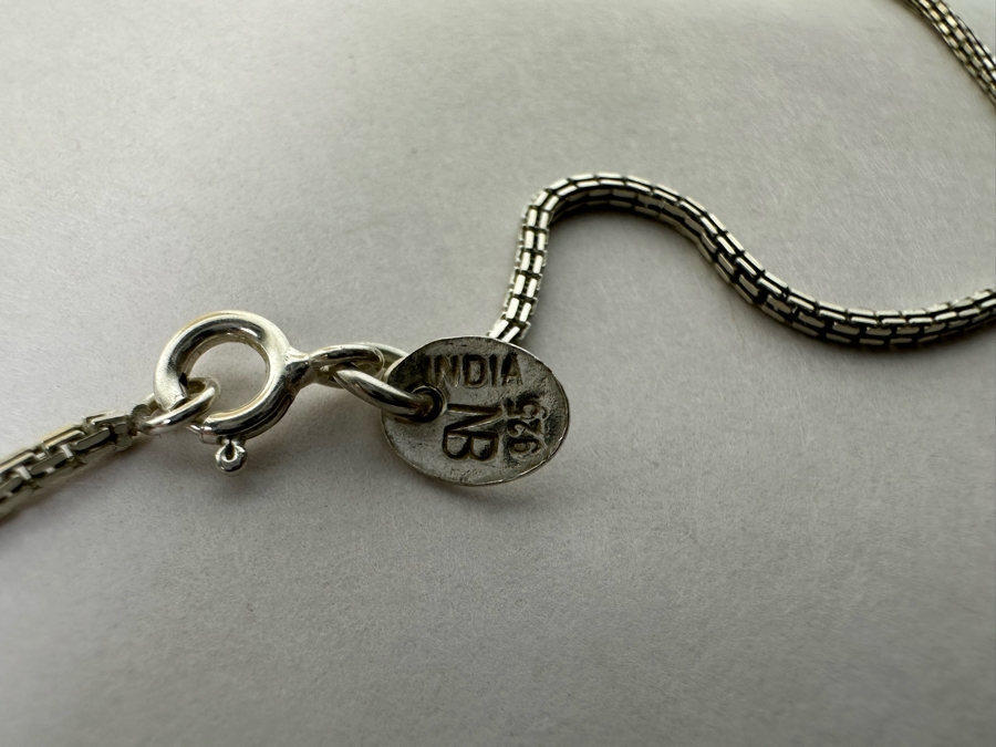 Sterling Silver Pendant From Turkey With Sterling Silver 18' Chain Necklace 15.3g [Photo 7]