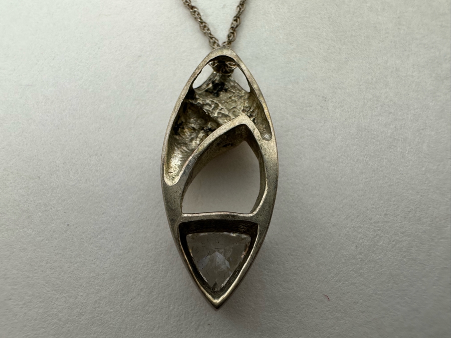 Sterling Silver Pendant With Sterling Silver 18' Necklace 4g [Photo 10]