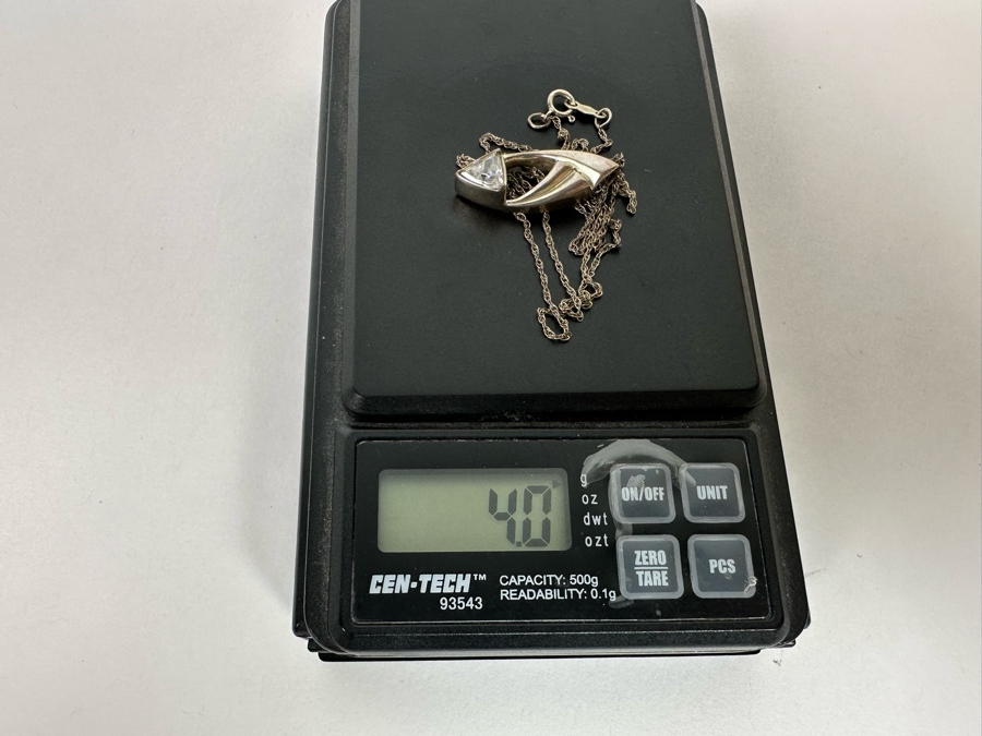 Sterling Silver Pendant With Sterling Silver 18' Necklace 4g [Photo 12]